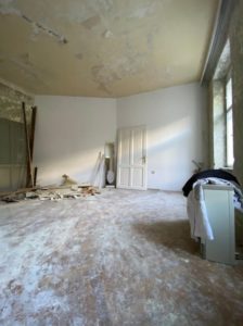 Wohnzimmer im Rohzustand