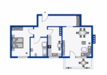 Grundriss - Gemütliche 2-Zi Wohnung mit Balkon in Innsbruck EG